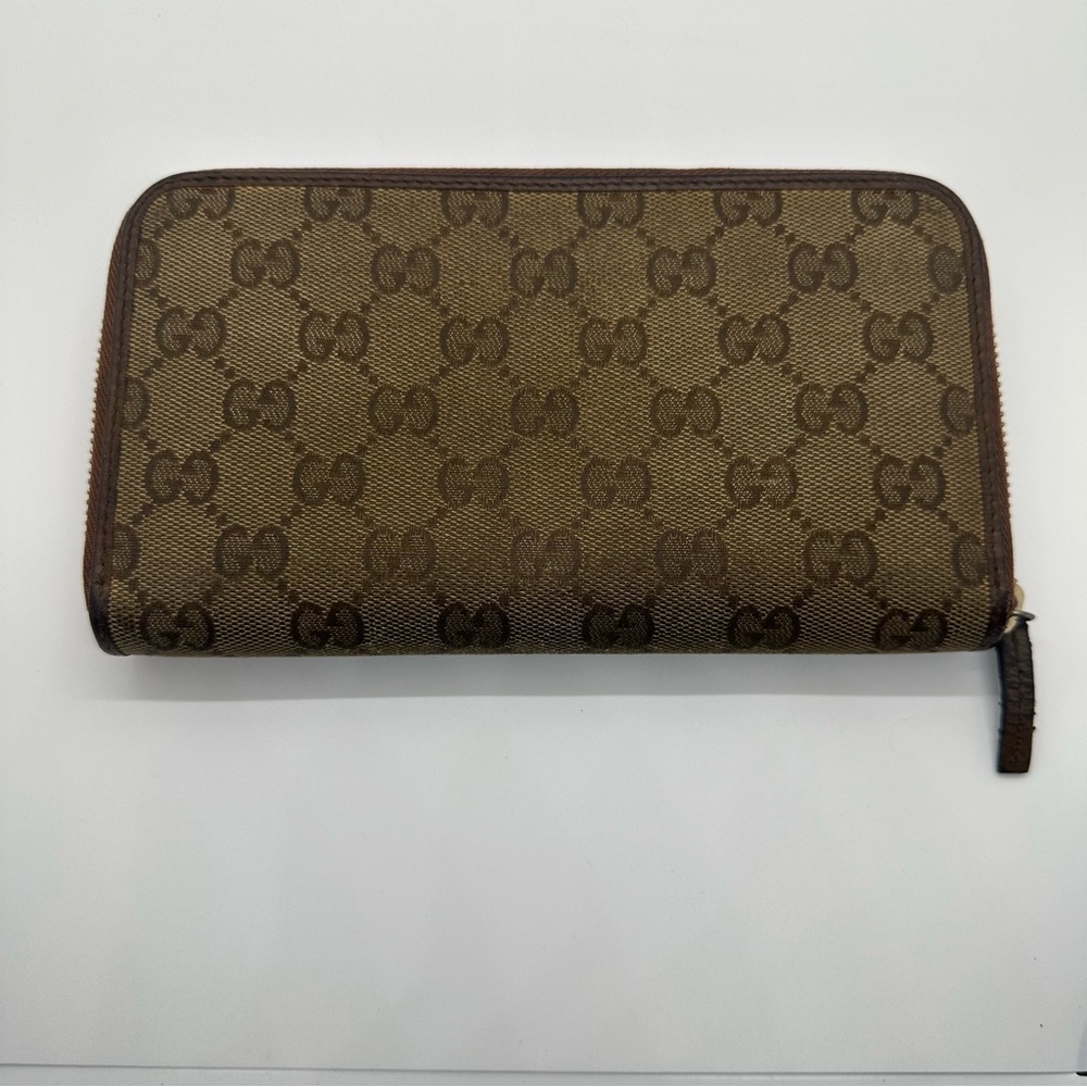 Gucci | Monogram Canvas Margaux Calfskin Leather Lovely Zip Around Wallet - Picture 2 of 12